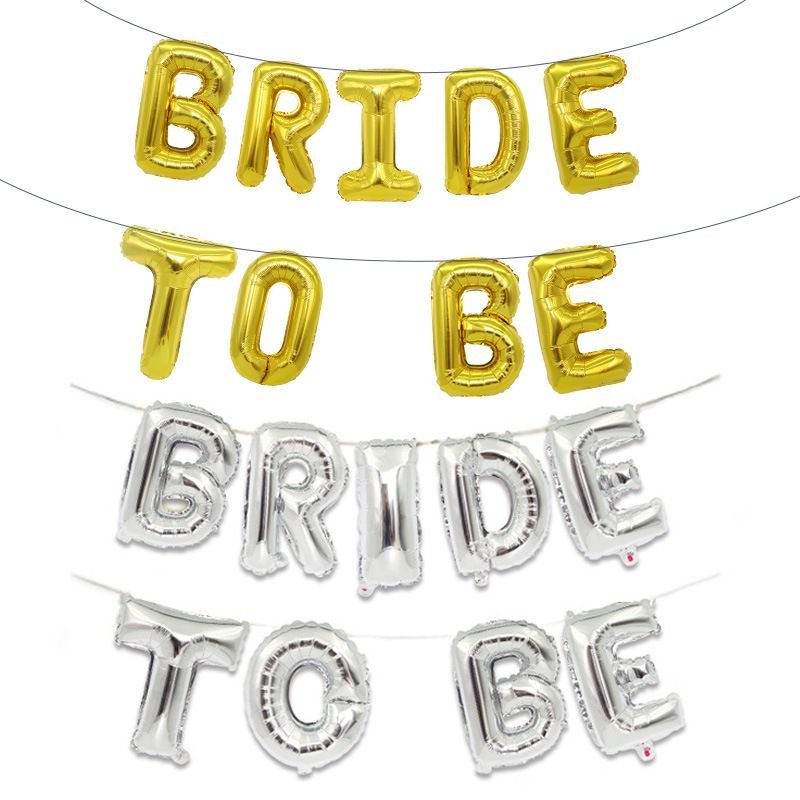 Wedding Wedding Valentine’S Day Decoration Rose Gold Bride To Be Bachelor Party Balloon Letter Set