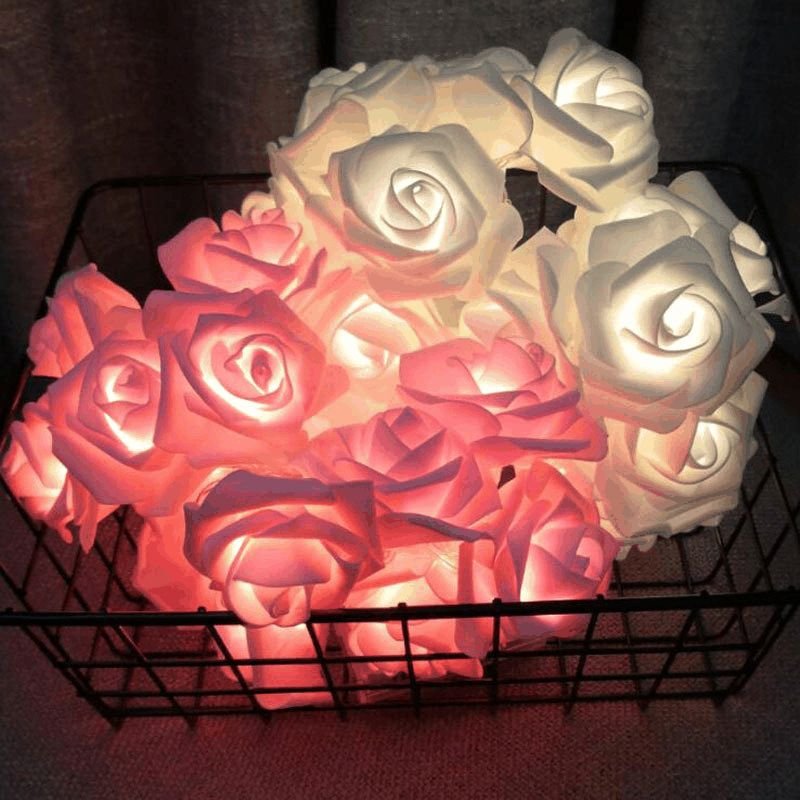 Led Simulation Luminous Rose Light String Flower Eternal Proposal Valentine’S Day Birthday Indoor Atmosphere Layout