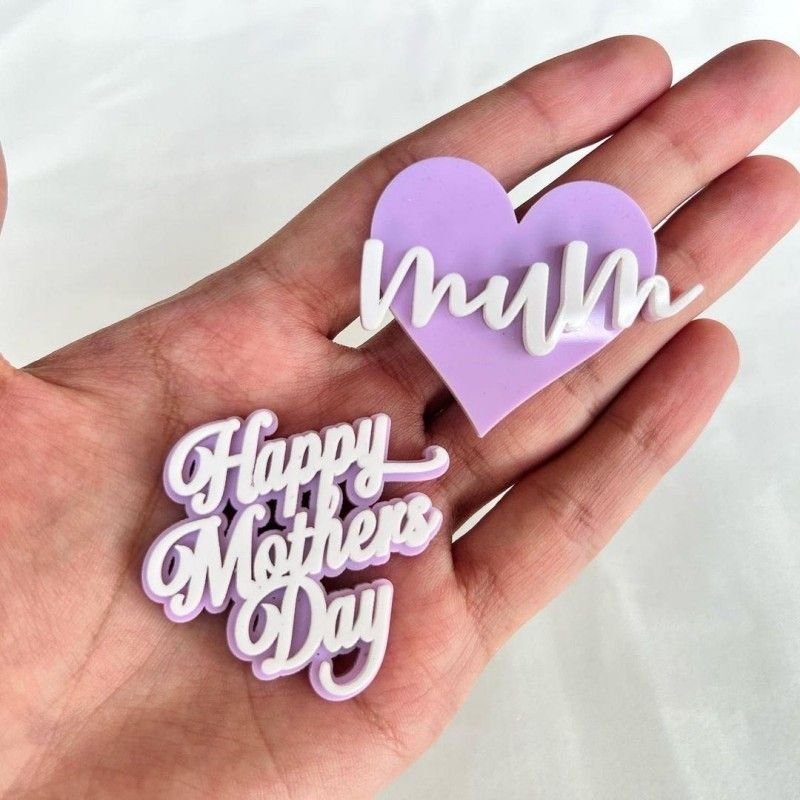 Double Layer Mother’S Day Mom Acrylic Cake Decoration